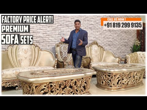 YT1052 Exclusive Hand-Carved Peacock Style & Chester Sofas – Crafted for Royalty! Video