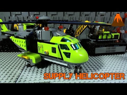Vidéo LEGO City 60123 : L'hélicoptère d'approvisionnement du volcan