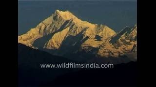 Kangchenjunga range peaks seen from across Sikkim