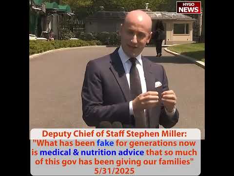 Stephen Miller on MAHA: 'What's Been Fake for Generations Is the Medical and Nutrition Advice the Government Has Given Our Families'; 'Diseases of Civilization': High Rates of Cancer, Immunological Disorders, Allergies in Developed Countries; 'Foods People Have Eaten for Thousands of Years Are Causing Crippling Allergies in Children'
