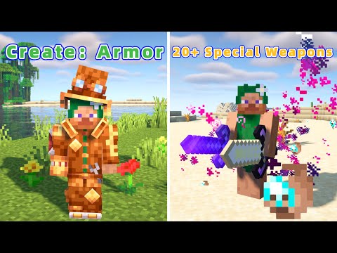 6 Amazing Minecraft Mods : Create Armor ＆ 20+ Special Weapons !
