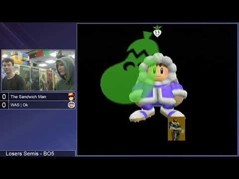 GSS 107 SSBM - Ok (Ice Climbers) vs. The Sandwich Man (C. Falcon) - Melee LSF