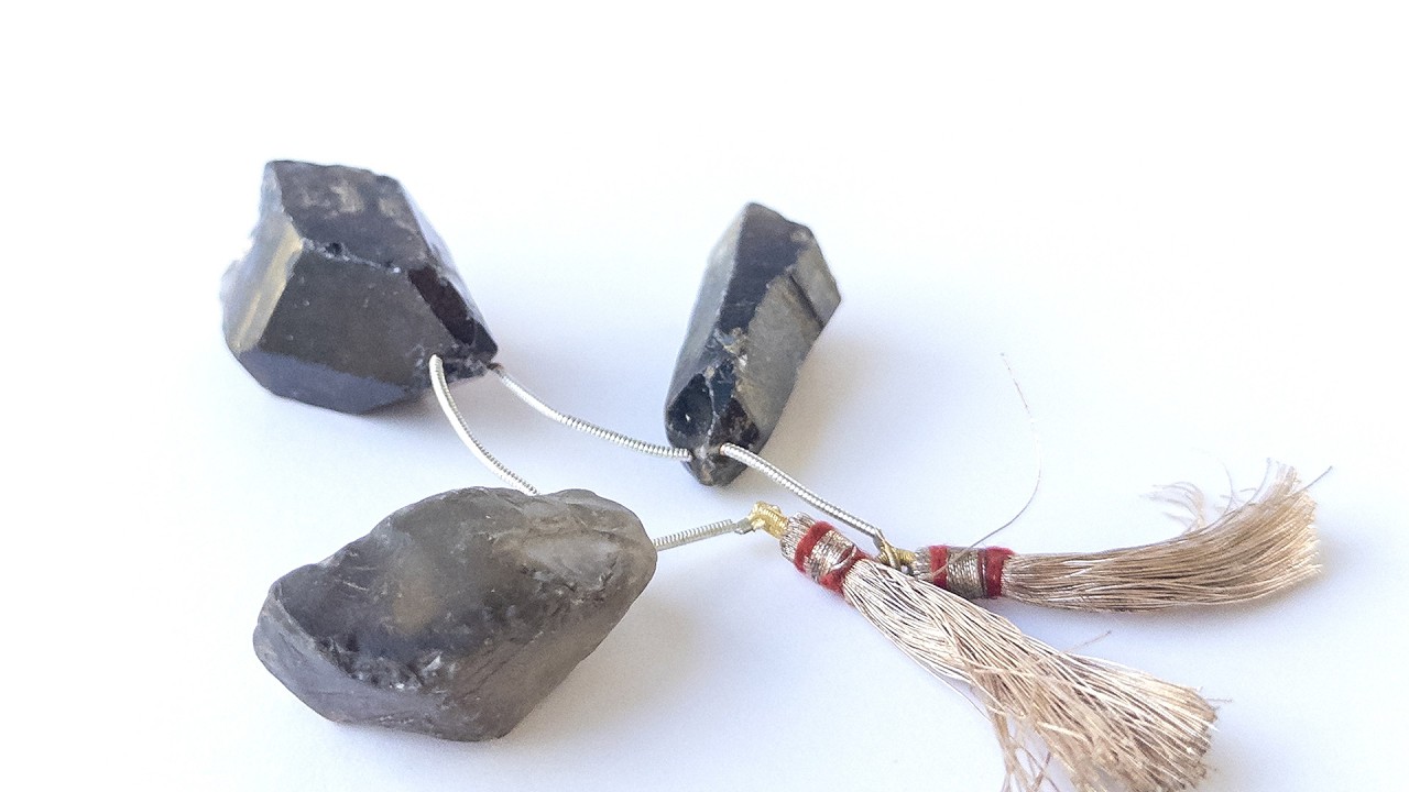 Smoky Quartz | Drilled Rough | 16-21mm Bead Size | 3 Pieces | 261 Carats video