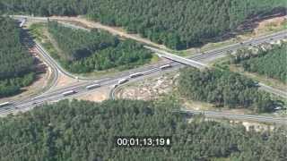 preview picture of video 'Autobahn / Bundesautobahn BAB A12 / E30 vom Autobahndreieck AD Spreeauim Bundesland Brandenburg'