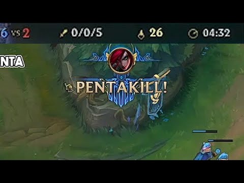 When your Katarina gets a Penta Kill at 4 minutes