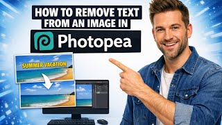 How to REMOVE TEXT from an IMAGE in Photopea (Step by Step)