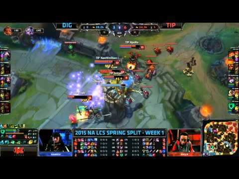 TIP perfect Teamfight - DIG vs TIP Game 1 (NA LCS Spring 2015)