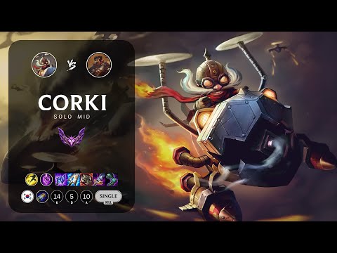 Corki Mid vs Viktor - KR Master Patch 13.4