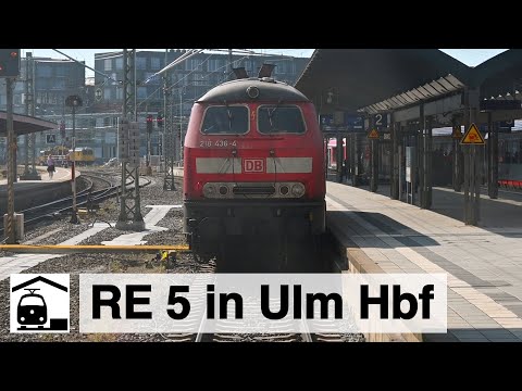 What will happen to the RE 5 train at Ulm Central Station?