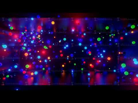 3D abstract creative animation background with neon glow multi-colored spheres inside camera
