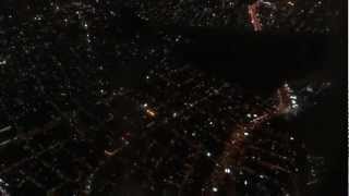 preview picture of video 'Landing Mexico City by night.'