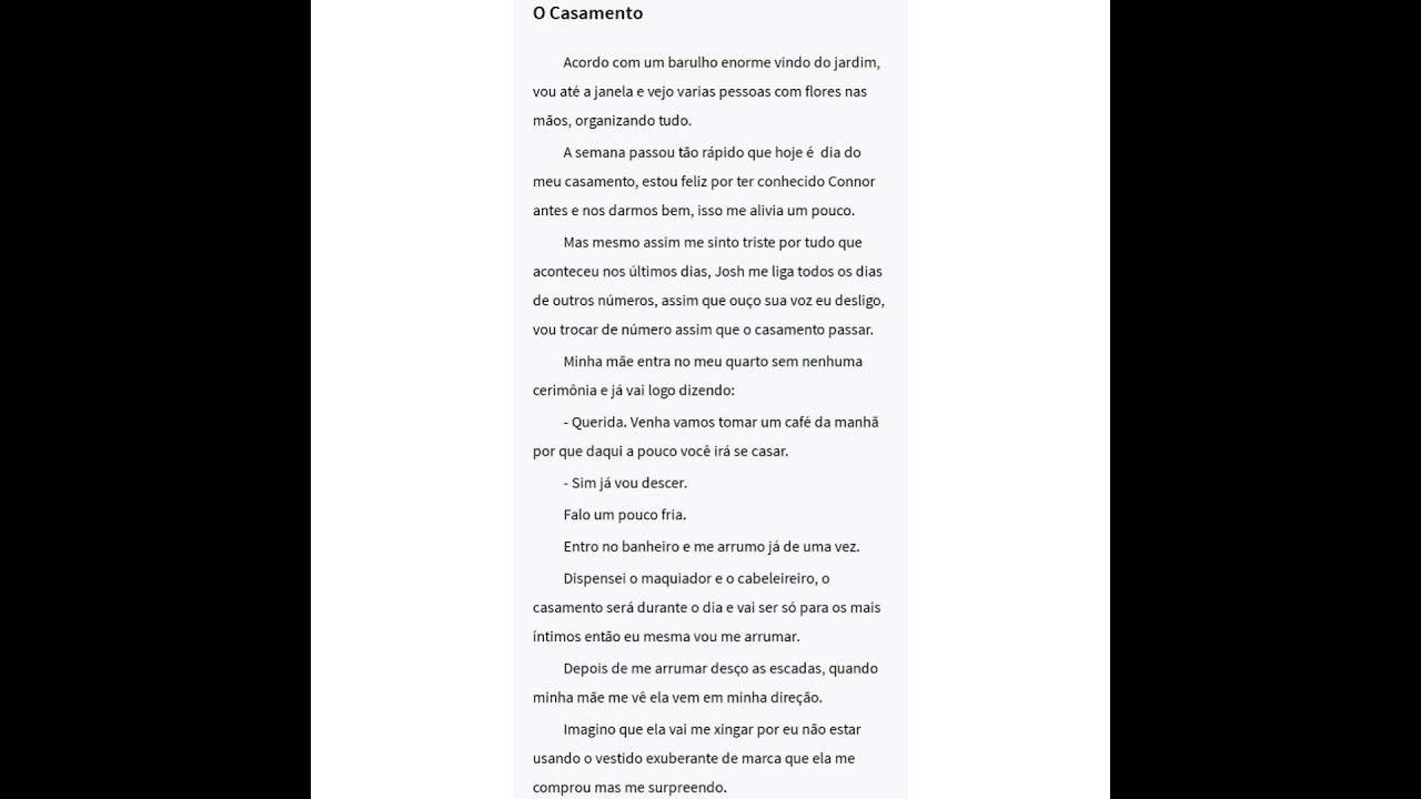 Livro - O Contrato - Capítulo O Casamento .