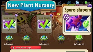 PLANTS VS ZOMBIES 2 - SPORE-SHROOM - NEW PLANT NURSERY - gameplay - 2025