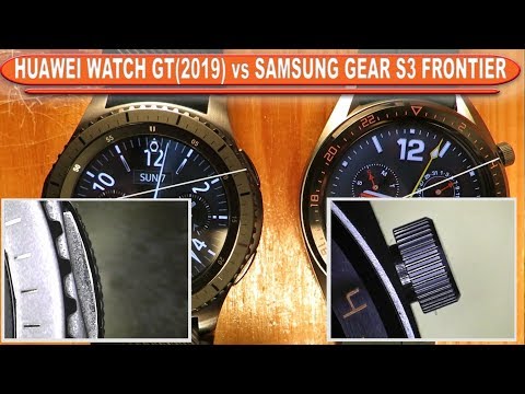 Huawei Watch GT 2019 vs Samsung Gear S3 Frontier look and interesting details
