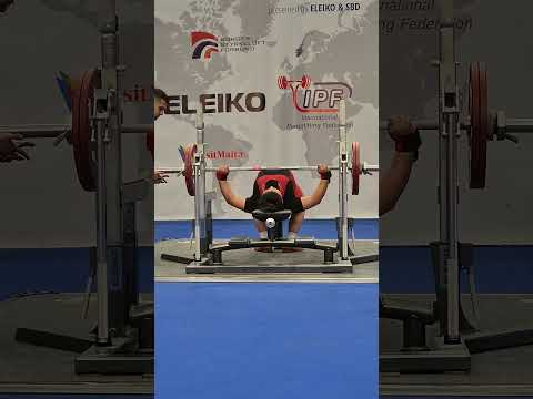 World Sub-Junior Record Bench Press Classic with 125 kg by Barno Jumabayeva KAZ in 84kg class