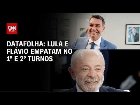 Lula e Flávio empatam em 1º e 2º turnos no estado de São Paulo, segundo pesquisa Datafolha | CNN 360