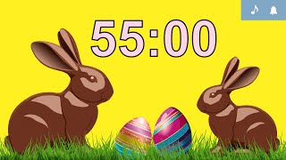 55 Minute Easter Countdown Timer | Happy Music | Alarm