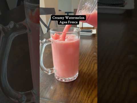 Creamy Watermelon Agua Fresca #aguafresca #watermelon #watermelondrink #refreshing #summerdrink