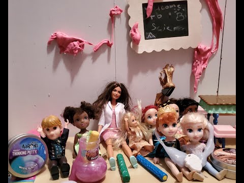 Science Class Anna Elsa Barbie Doll School Experiments Toddler Petite Dolls Playtime Frozen Fun
