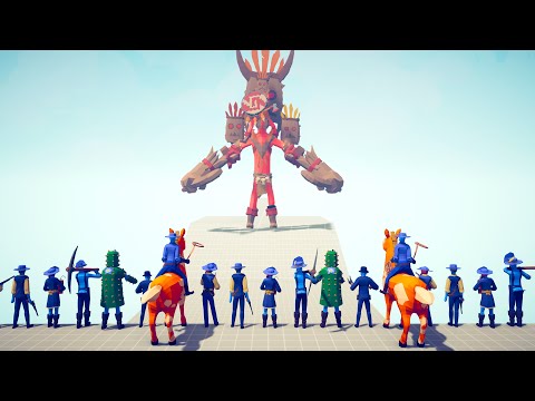 TIKI GOD vs EVERY FACTION - Totally Accurate Battle Simulator TABS