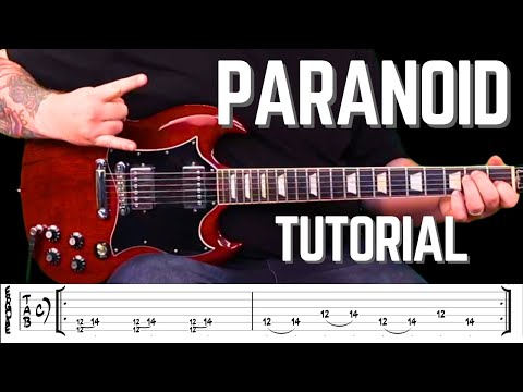 Paranoid Guitar Lesson | Black Sabbath Guitar Tutorial | FREE DOWNLOADABLE TABS