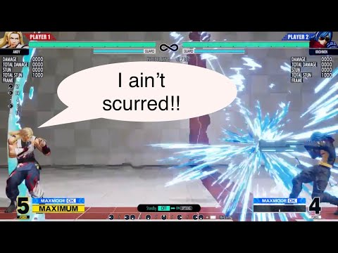 KOFXV Punish Krohnen's gun super like this with Andy!!!