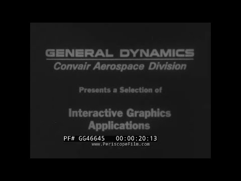 " INTERACTIVE GRAPHICS APPLICATIONS "  1970s GENERAL DYNAMICS COMPUTER AIDED DESIGN FILM GG46645