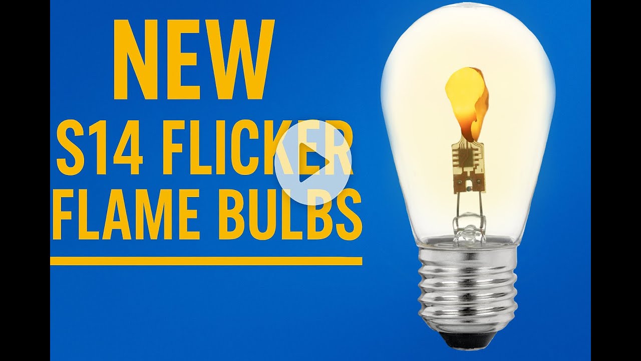 5 Pack LED Flicker Flame S14 LED Plastic Medium Base e26 Bulbs
