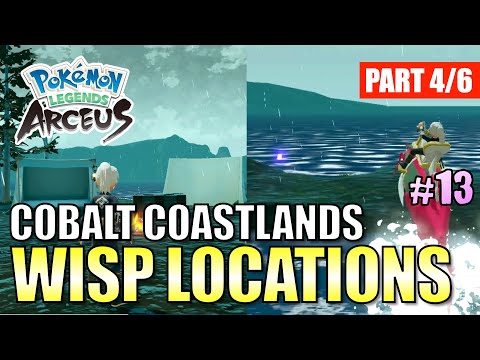 ALL WISP LOCATIONS IN COBLAT COASTLANDS (Easy to follow) - Pokemon Legends Arceus