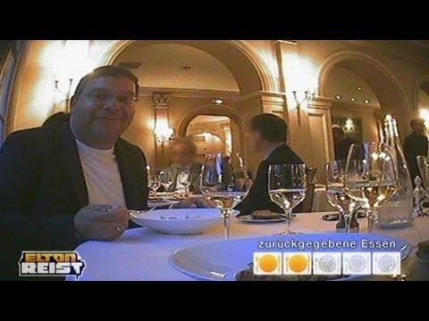 Lasse das Essen in einem Luxusrestaurant zurückgehen - Elton reist