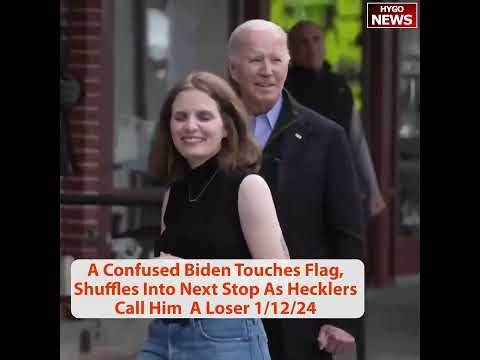 Confused Biden Malfunctions, Touches Flag, Loses Train Of Thought, Shuffles