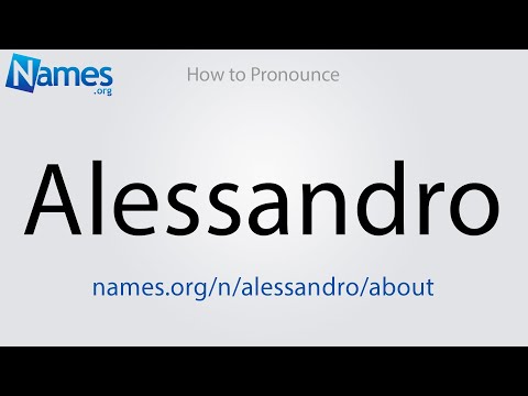 How to Pronounce Alessandro
