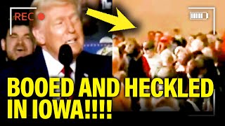 Trump gives DISASTER IOWA Speech as he GETS BOOED