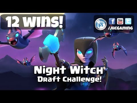 Unlocking Night Witch (Draft challenge 12 wins) - Clash Royale