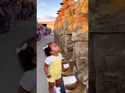 “Daddy… Where Are You?” Toddler Finds Her Dad in Soldier Line 😭 Military Reunion