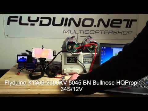 Flyduino X1806 3S and 4S Test with Gemfan 5" (5030) and HQ Prop 5045