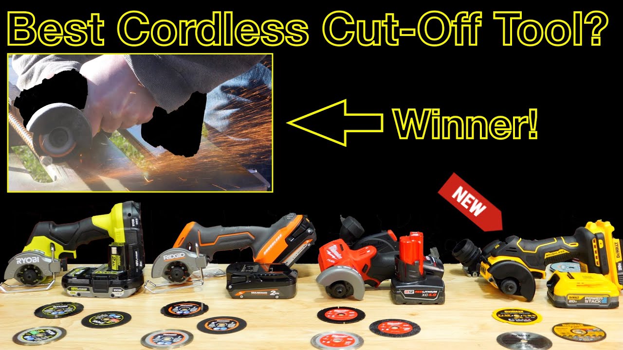 Best Cordless Cut Off Tool Dewalt, Milwaukee, Ridgid, Ryobi DCS438B, 2522-20, PSBCS02B, R87547B