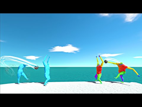 Ice Beast Titan vs Rainbow Beast Titan - Animal Revolt Battle Simulator