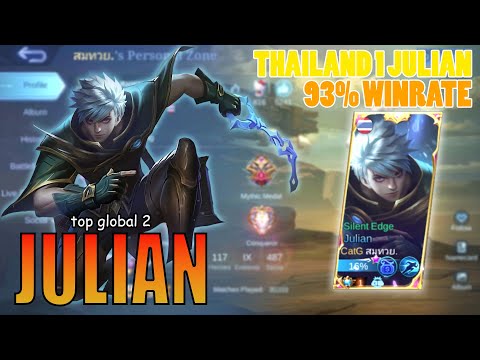 JULIAN NO 1 THAILAND !!! TOP GLOBAL 2 GAMEPLAY by สมทวย. !!! 93% WINRATE - MOBILE LEGENDS