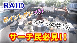 【レイド】サーチで最強になれるポイントグレとスモークの基本的な炊き方【CW:RAID】