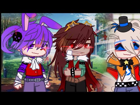 random hair color dating meme ||Gacha club|| [Bonnie x freddy x monty]