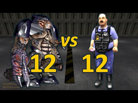 12 Alien Grunts vs 12 Otis - Even Numbers - Half-Life: Opposing Force Retro Battles