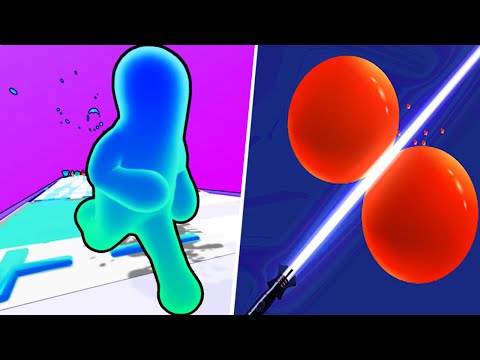 MERGE RUSH vs LASER BUBBLES - Max Level Gameplay (Part 1)