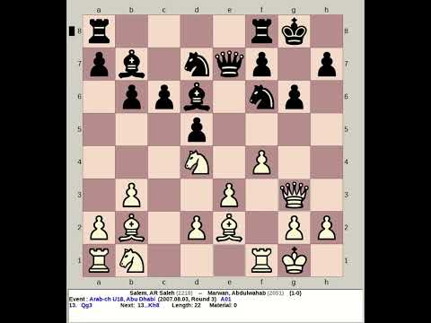 Salem, AR Saleh vs Marwan, Abdulwahab | Arab Chess U18 2007, Abu Dhabi UAE