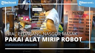 Viral Video Pedagang Nasi Goreng Jualan Pakai Alat Mirip Robot, Tak Rubah Rasa & Ramai Pengunjung