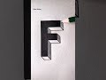 Letra F 3D Draw Shorts Short Calligraphy 3d Fyp Draw Letra F Viral Love Fypシ Trending