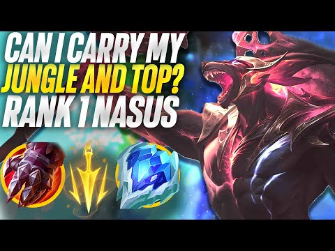 Can I carry my jungler and toplaner as nasus? Rank 1 Nasus season 14 | Carnarius | League of Legends