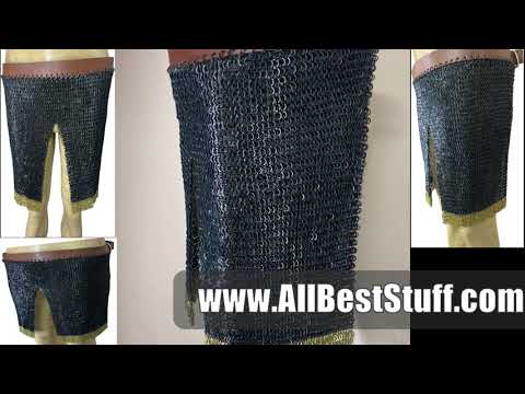 Watch YouTube Video for Flat Riveted Alternating Solid Skirt with Waist Belt 8 mm