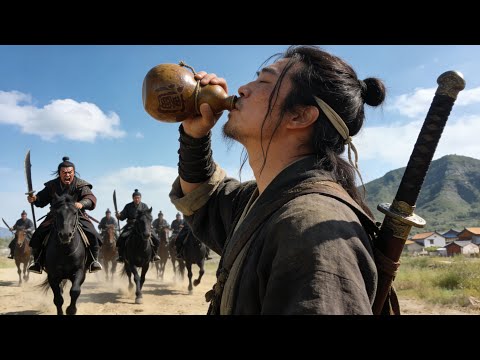 Kung Fu Movie! The drunkard was a Sword God, instantly killing hundreds of men with one sword!