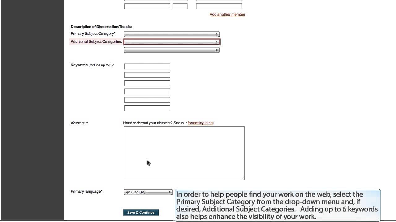 Electronic Thesis and Dissertation Submission Tutorial